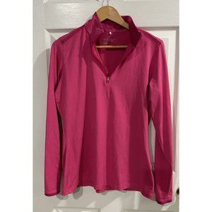 NIKE GOLF WOMENS Large Therma-fit 3/4 Zip MOCK NECK LONG SLEEVE PULLOVER